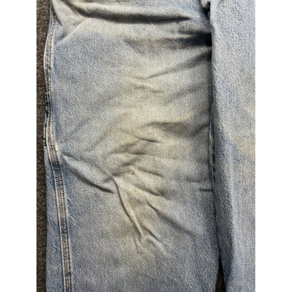 Rustler Jeans Mens 32x32 Blue Fits 32x27 Carpenter Denim Workwear Distressed - Picture 9 of 16